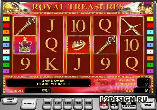 Игровой автомат Royal Treasures - королевские сокровища